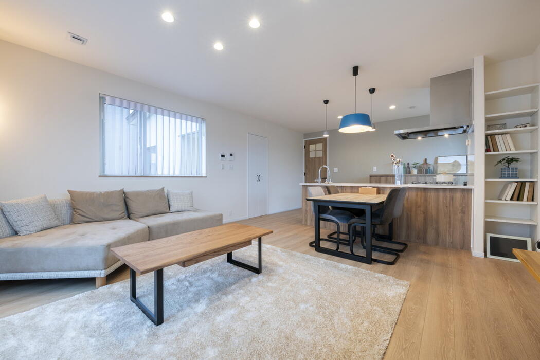 住研ハウスの施工事例_花園町モデルハウス リビングダイニング