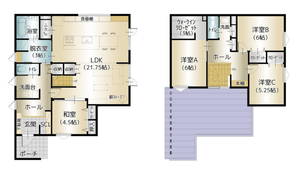 住研ハウスの施工事例_間取り