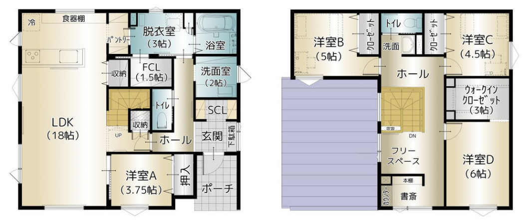 住研ハウスの施工事例_間取り