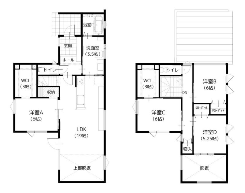 住研ハウスのモデルハウス_新開町2023モデルハウス_間取り